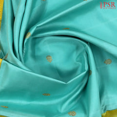 Turquoise Blue Kanchipuram Silk Saree