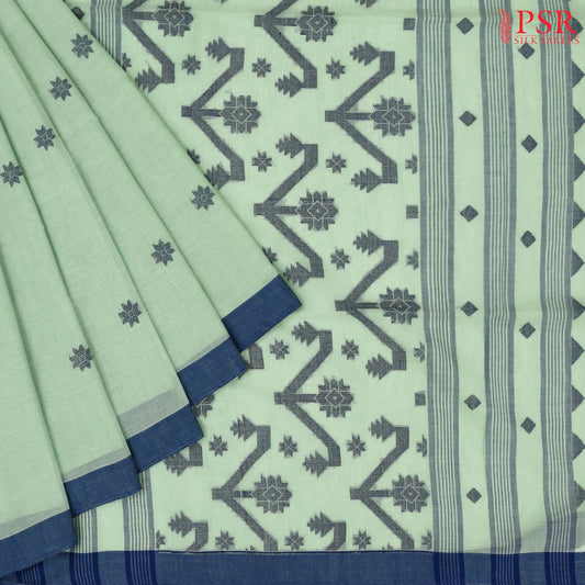 Pistachio Green Byloom Cotton Saree