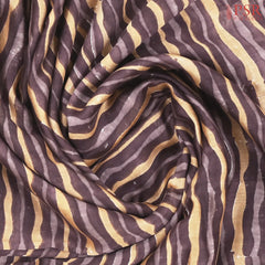 Dark Brown Chanderi Silk Cotton Saree
