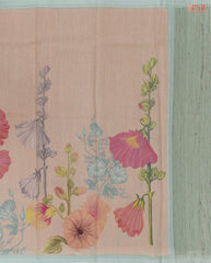 Peach Munga Silk Saree