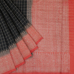 Black Banaras Jute Silk Saree