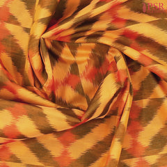 Mustard Yellow Patola Silk Cotton Saree