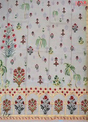 Almond Beige Cotton Dress Material