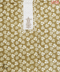 Mustard Yellow Cotton Dress Material