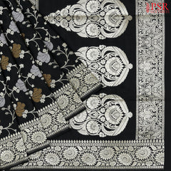 Black Banaras Art Silk Saree