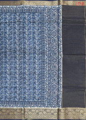 Indigo Blue Modal Silk Saree