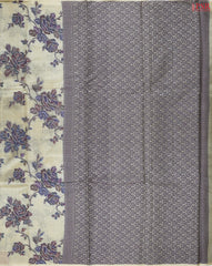 Olive Beige Banaras Tussar Silk Saree