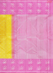 Yellow Kanchipuram Jacquard Silk Saree