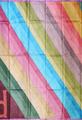 Dark Burgundy & Multicolor Kadhi Tussar Silk Saree