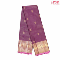 Mulberry Purple Kanchipuram Silk Saree