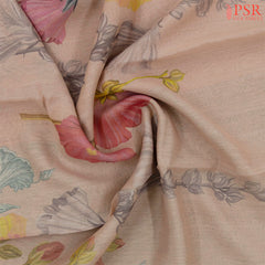 Peach Munga Silk Saree