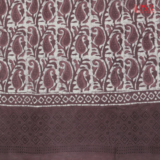 Mauve Brown Hacoba Embroidery Running Material