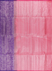 Violet Maroon Tissue Soft Silk Saree