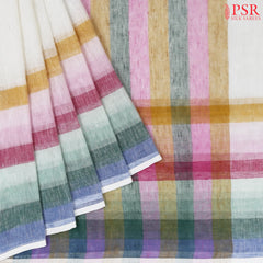 Off White Linen Saree