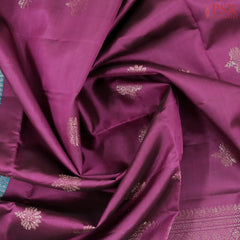 Dark Purple Soft Silk Mix Saree