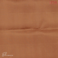 Burnt Copper Kanchipuram Jacquard Silk Saree