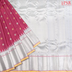 Maroon Cerise Gadwal Silk Saree