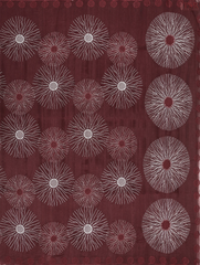 Dark Maroon Kosa Embroidery Saree