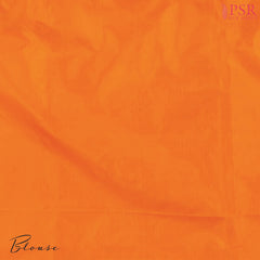 Saffron Banaras Silk Saree