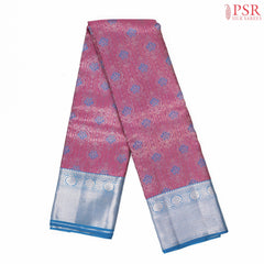 Dark Mulberry Pink Kanchipuram Silk Saree
