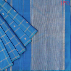 Peacock Blue Kanchipuram Silk Saree