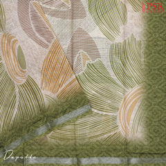 Olive Green Semi Tussar Dress Material