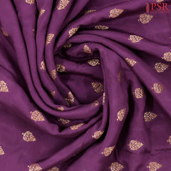 Dark Purple Semi Banaras Saree