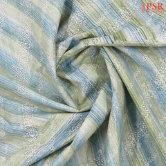 Turquoise & Green Semi Dupion Saree