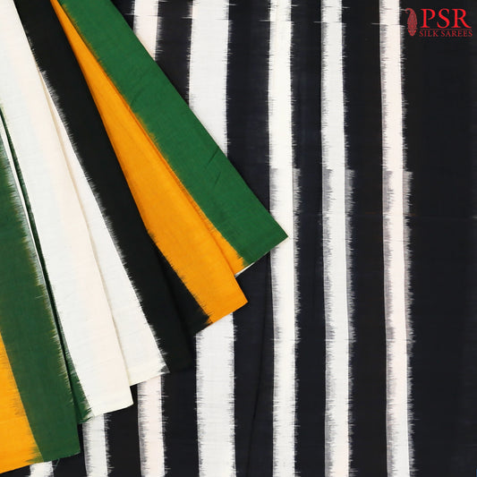 Quadricolor Ikkat Cotton Saree