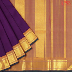 Dark Purple Kanchipuram Silk Saree