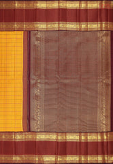 Marigold Kanchipuram Silk Saree