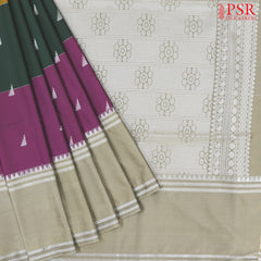 Tricolor Soft Art Silk Saree