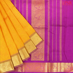 Marigold Yellow Silk Saree