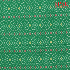 Emerald Green Semi Tassar Ikkat Print Running Material