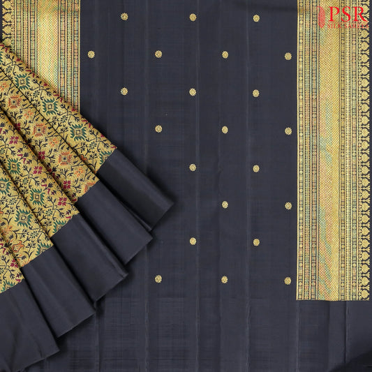 Black Kanchipuram Silk Saree