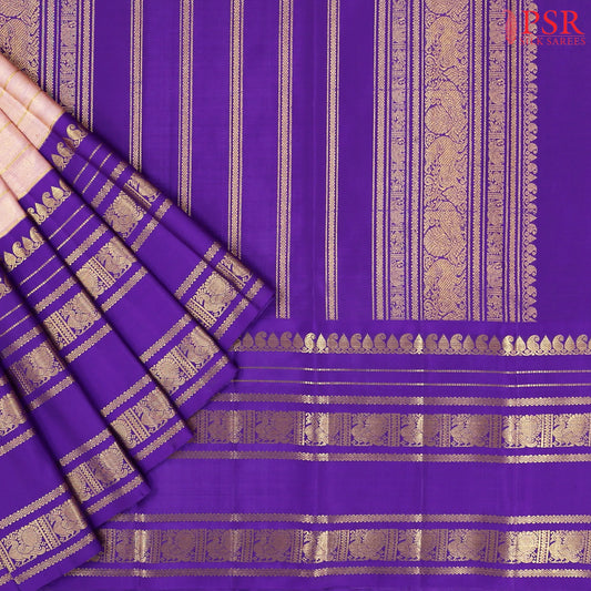 Puce Pink Kanchipuram Tissue Silk Saree