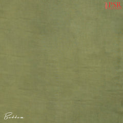 Olive Green Semi Tussar Dress Material