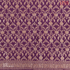 Dark Purple Semi Banaras Saree