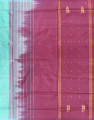 Turquoise Vazhainaar Silk Saree