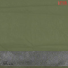 Dark Asparagus Green Georgette Saree