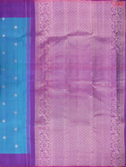 Peacock Blue Kanchipuram Silk Saree