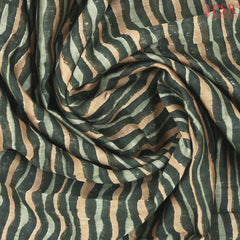 Dark Green Chanderi Silk Cotton Saree