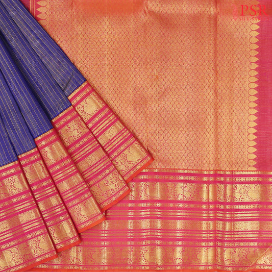 Royal Blue Kanchipuram Silk Saree