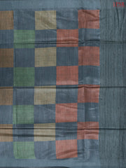 Zinc Grey Munga Silk Saree