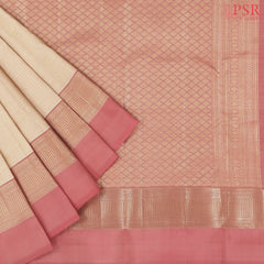 Sepia Beige Fancy Kanchipuram Silk Saree
