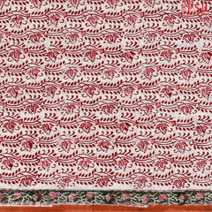 Coral Peach Chanderi Silk Cotton Dress Material