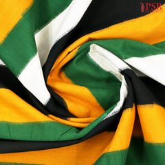 Quadricolor Ikkat Cotton Saree