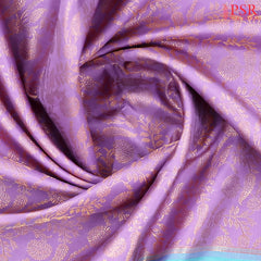 Orchid Purple Kanchipuram Jacquard Silk Saree