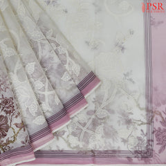 Off White Organza Saree