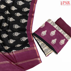 Biscotti Beige Maheshwari Silk Cotton Dress Material